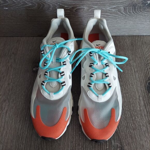 Nike Air Max 270 React Light Beige Chalk AT6174-200 Size 10 - Picture 3 of 11